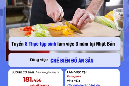 Tổng hợp các đơn tuyển Chế biến Thực phẩm làm việc tại Nhật Bản trong tháng 6/2024