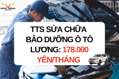 Tuyển Thực Tập Sinh Kỹ Năng Ngành SỬA CHỮA BẢO DƯỠNG Ô TÔ – Làm Việc Tại OKAYAMA – NHẬT BẢN